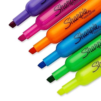 chiepelierページ★ Sharpie Tank Highlighters, Chisel Tip, Assorted Colors, 6